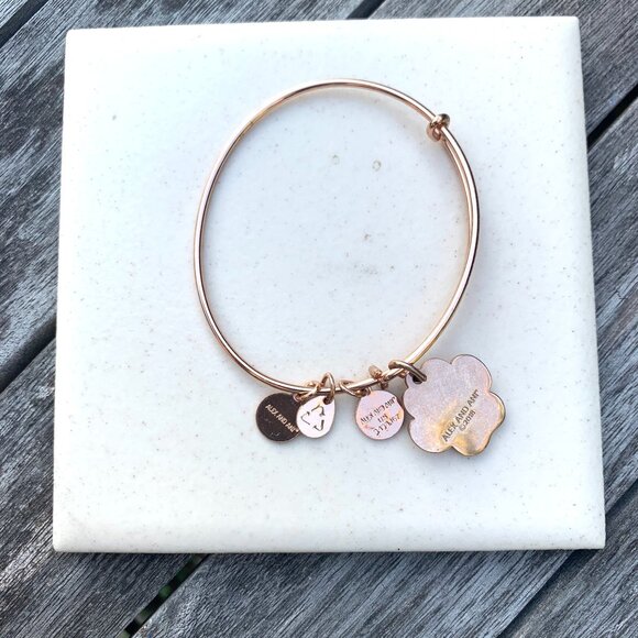 Alex and Ani – Love at First Sight Paw Print Charm Bangle – Rose Gold Finish - Picture 2 of 2